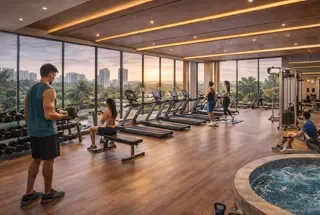 Gymnasium at Runwal Meadows